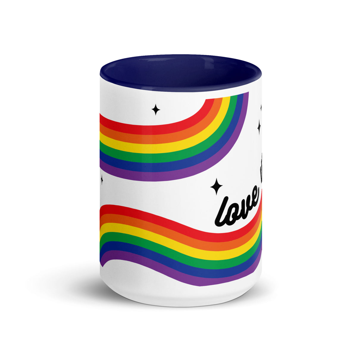 Love is Love Rainbow Pride Accent Coffee Mug | LGBTQIA+ Gift - Spinsterly Co