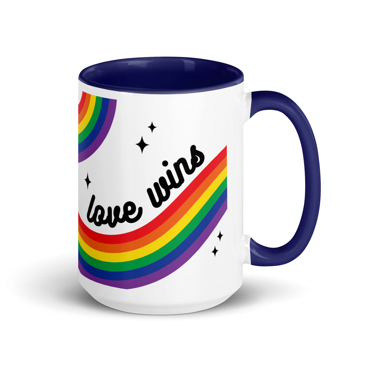Love is Love Rainbow Pride Accent Coffee Mug | LGBTQIA+ Gift - Spinsterly Co