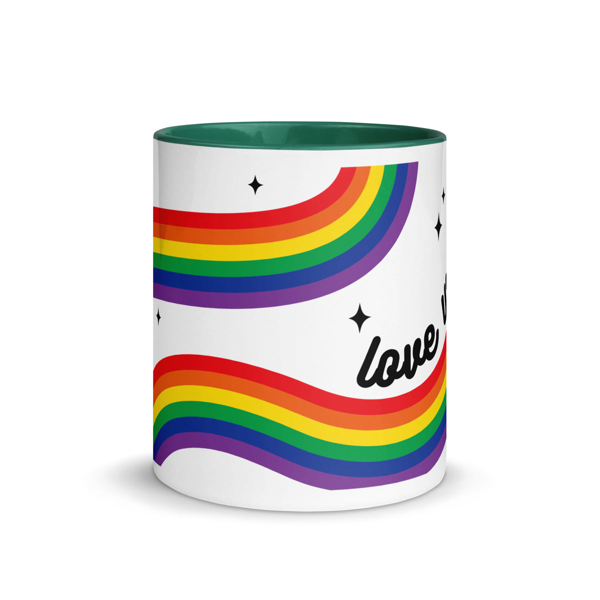 Love is Love Rainbow Pride Accent Coffee Mug | LGBTQIA+ Gift - Spinsterly Co