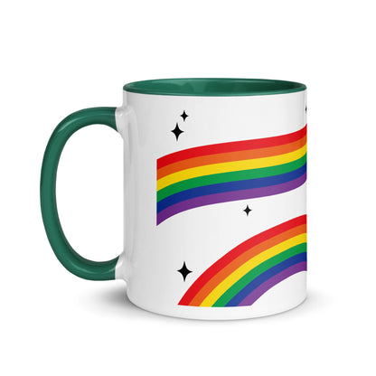 Love is Love Rainbow Pride Accent Coffee Mug | LGBTQIA+ Gift - Spinsterly Co