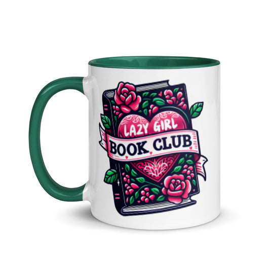 Lazy Girl Book Club Mug | Tattoo-Style Bookish Ceramic Mug - Spinsterly Co