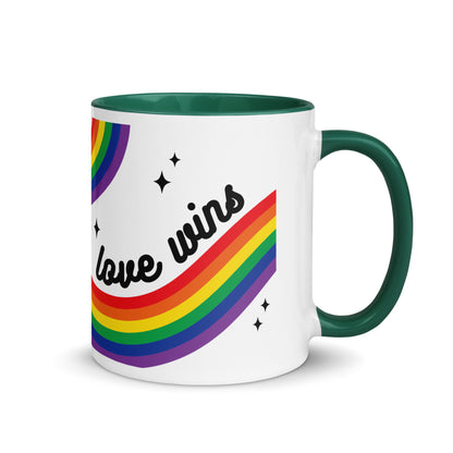 Love is Love Rainbow Pride Accent Coffee Mug | LGBTQIA+ Gift - Spinsterly Co