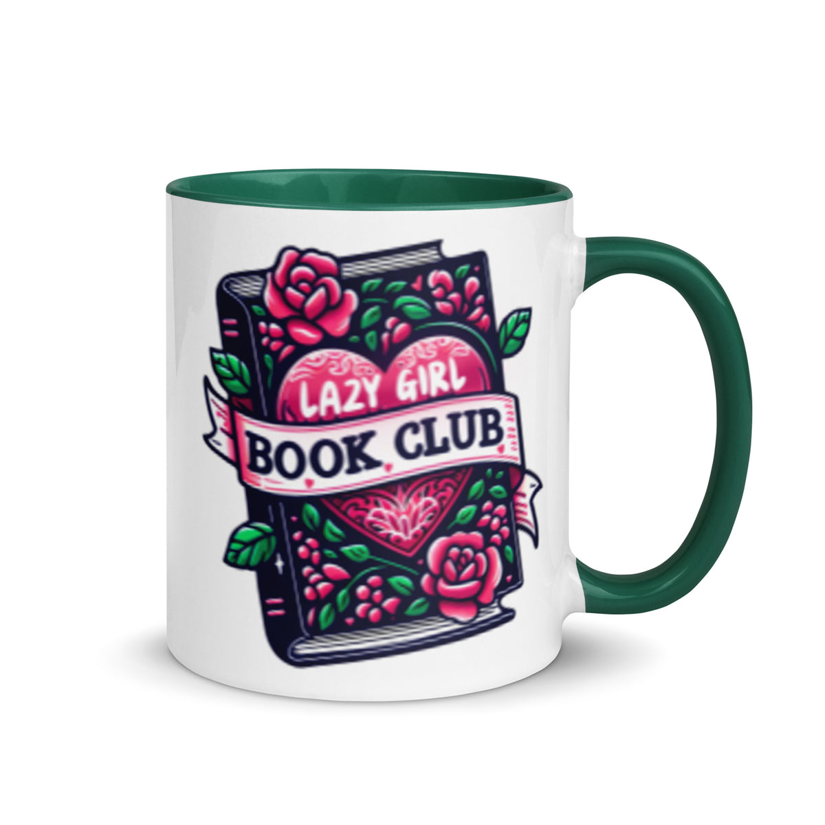 Lazy Girl Book Club Mug | Tattoo-Style Bookish Ceramic Mug - Spinsterly Co