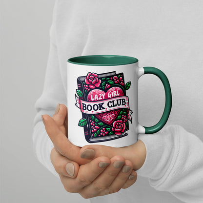 Lazy Girl Book Club Mug | Tattoo-Style Bookish Ceramic Mug - Spinsterly Co