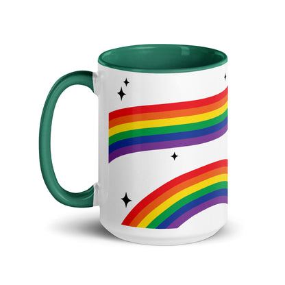 Love is Love Rainbow Pride Accent Coffee Mug | LGBTQIA+ Gift - Spinsterly Co