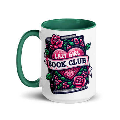 Lazy Girl Book Club Mug | Tattoo-Style Bookish Ceramic Mug - Spinsterly Co