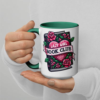 Lazy Girl Book Club Mug | Tattoo-Style Bookish Ceramic Mug - Spinsterly Co