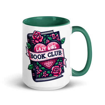 Lazy Girl Book Club Mug | Tattoo-Style Bookish Ceramic Mug - Spinsterly Co