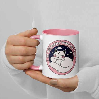 Cozy Cat Energy Mug | Starry Cat Ceramic Mug for Cat Lovers - Spinsterly Co