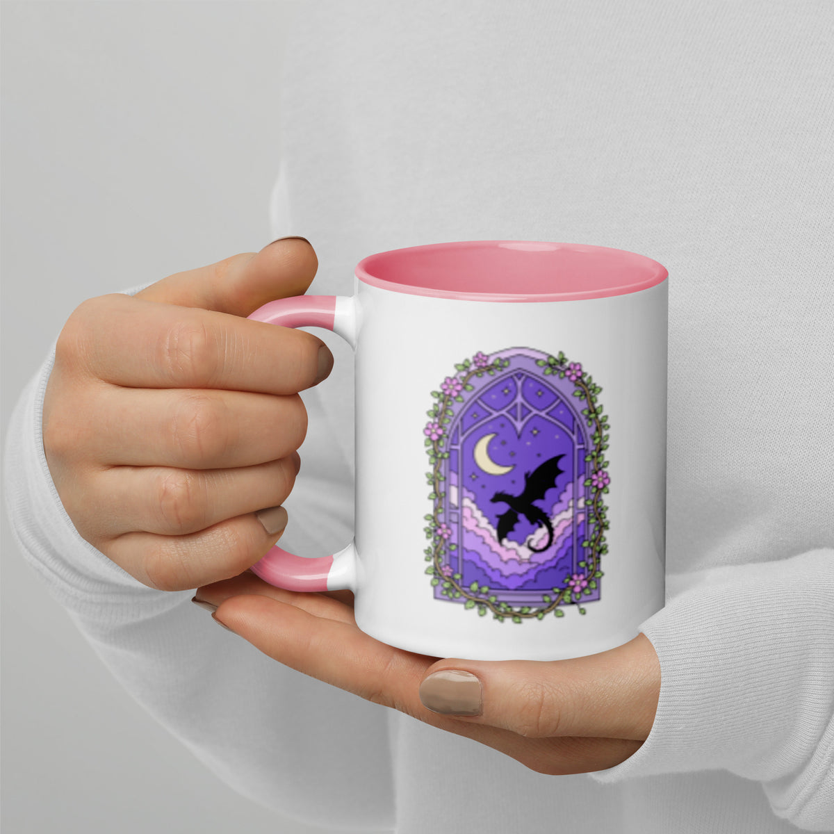 Fantasy Dragon & Moon Mug | Enchanting Ceramic Mug for Readers - Spinsterly Co