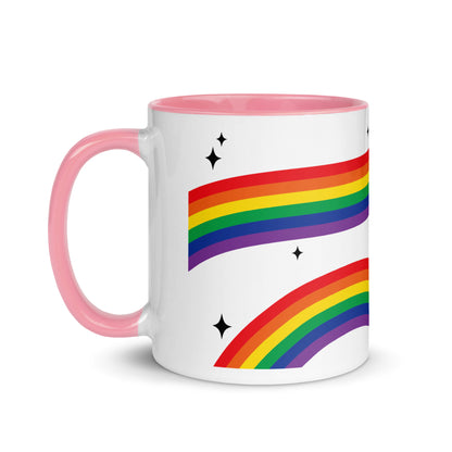 Love is Love Rainbow Pride Accent Coffee Mug | LGBTQIA+ Gift - Spinsterly Co