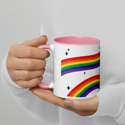Love is Love Rainbow Pride Accent Coffee Mug | LGBTQIA+ Gift - Spinsterly Co