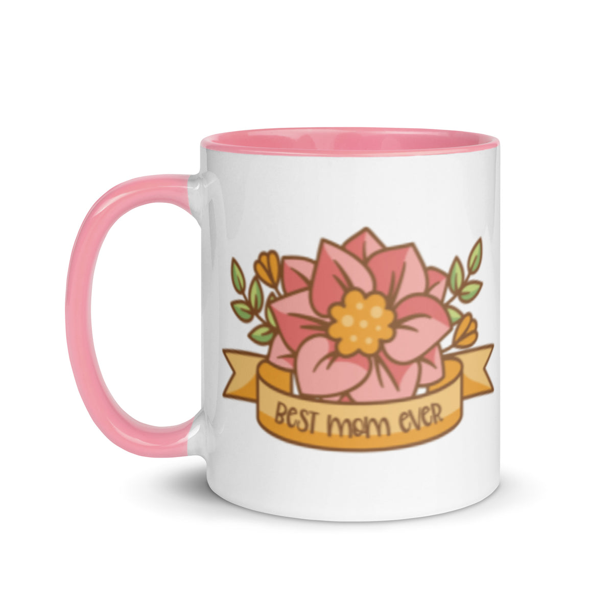 Best Mom Ever Tattoo Floral Accent Coffee Mug | Mother's Day Gift for Mom - Spinsterly Co