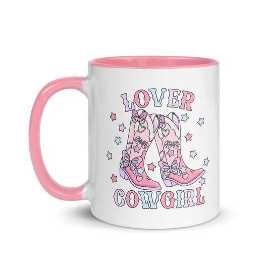 Lover Cowgirl Coquette Western Boot Accent Coffee Mug | Cute Country Gift for Her - Spinsterly Co