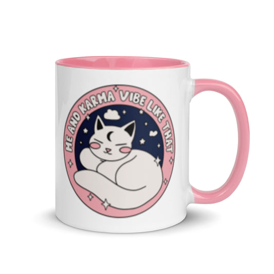 Cozy Cat Energy Mug | Starry Cat Ceramic Mug for Cat Lovers - Spinsterly Co
