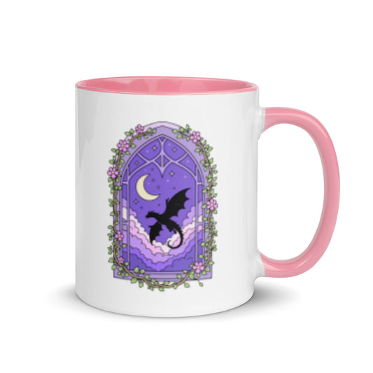 Fantasy Dragon & Moon Mug | Enchanting Ceramic Mug for Readers - Spinsterly Co