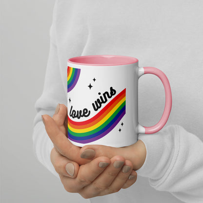 Love is Love Rainbow Pride Accent Coffee Mug | LGBTQIA+ Gift - Spinsterly Co
