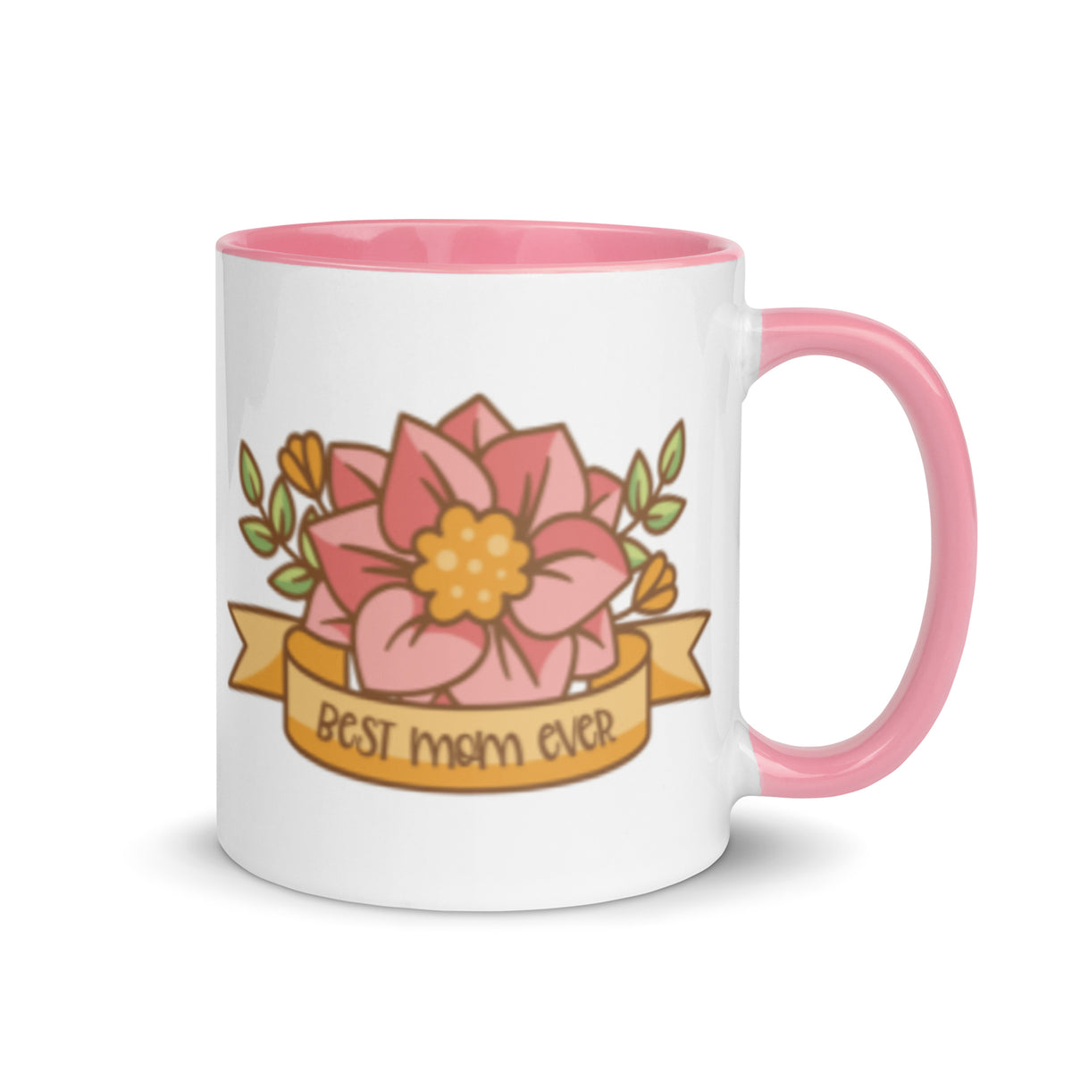 Best Mom Ever Tattoo Floral Accent Coffee Mug | Mother's Day Gift for Mom - Spinsterly Co