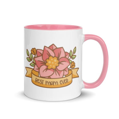 Best Mom Ever Tattoo Floral Accent Coffee Mug | Mother's Day Gift for Mom - Spinsterly Co