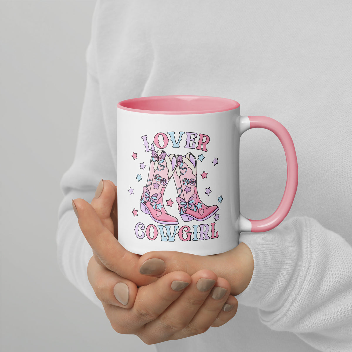 Lover Cowgirl Coquette Western Boot Accent Coffee Mug | Cute Country Gift for Her - Spinsterly Co