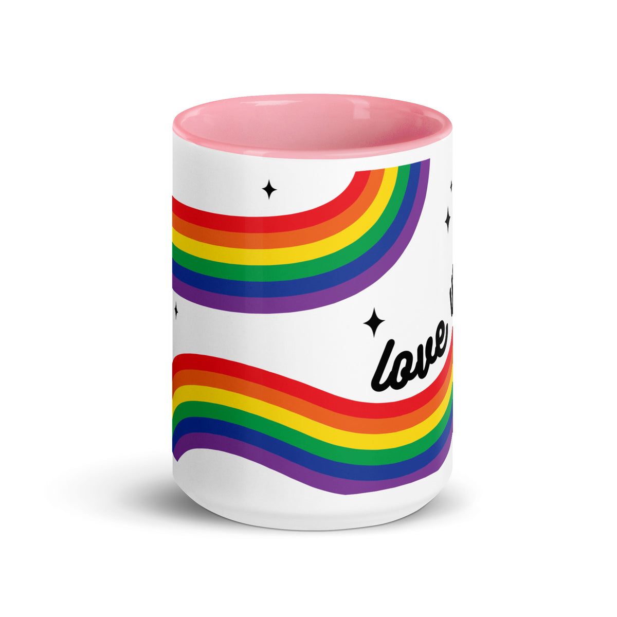 Love is Love Rainbow Pride Accent Coffee Mug | LGBTQIA+ Gift - Spinsterly Co