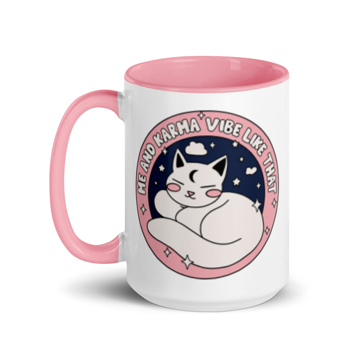 Cozy Cat Energy Mug | Starry Cat Ceramic Mug for Cat Lovers - Spinsterly Co