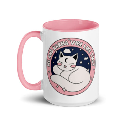 Cozy Cat Energy Mug | Starry Cat Ceramic Mug for Cat Lovers - Spinsterly Co