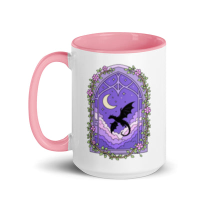 Fantasy Dragon & Moon Mug | Enchanting Ceramic Mug for Readers - Spinsterly Co