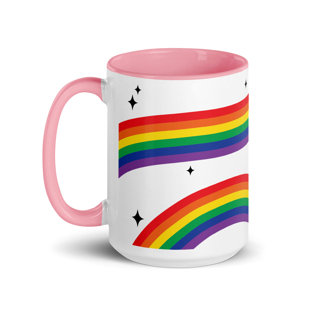 Love is Love Rainbow Pride Accent Coffee Mug | LGBTQIA+ Gift - Spinsterly Co