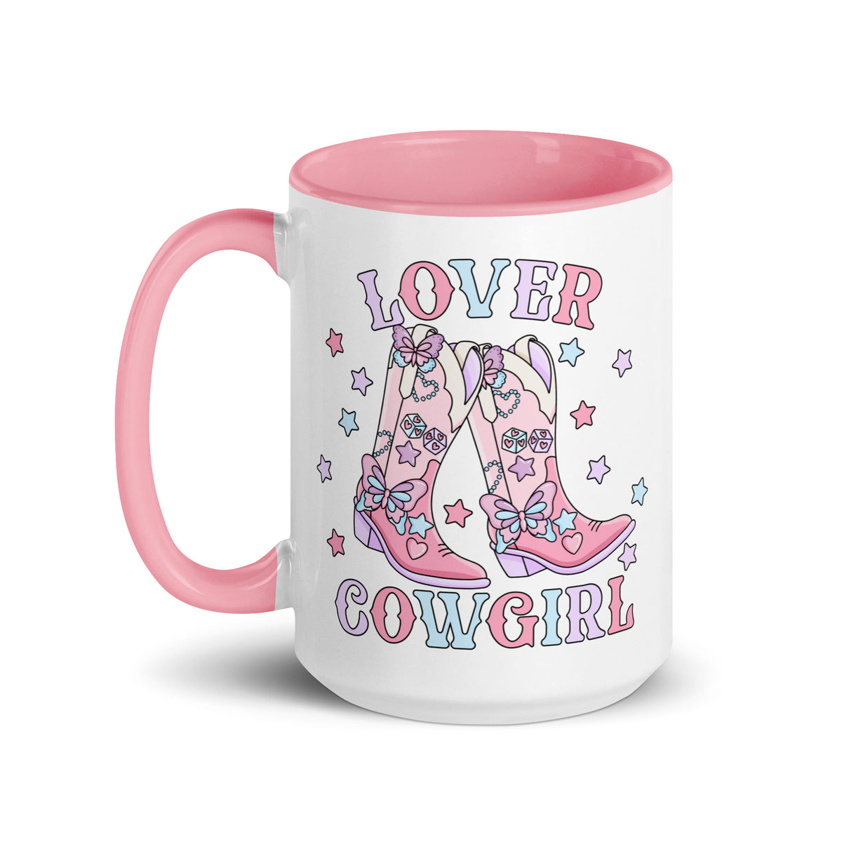 Lover Cowgirl Coquette Western Boot Accent Coffee Mug | Cute Country Gift for Her - Spinsterly Co