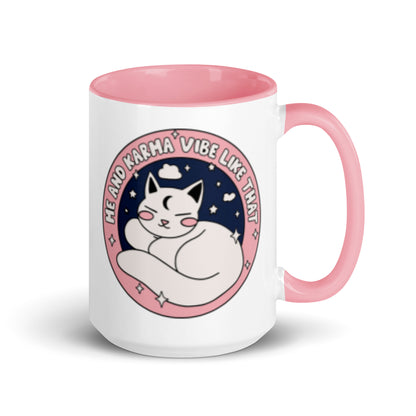 Cozy Cat Energy Mug | Starry Cat Ceramic Mug for Cat Lovers - Spinsterly Co