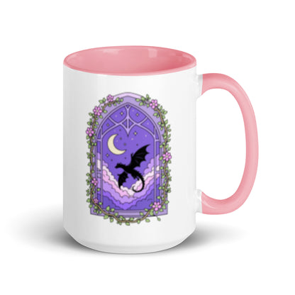 Fantasy Dragon & Moon Mug | Enchanting Ceramic Mug for Readers - Spinsterly Co