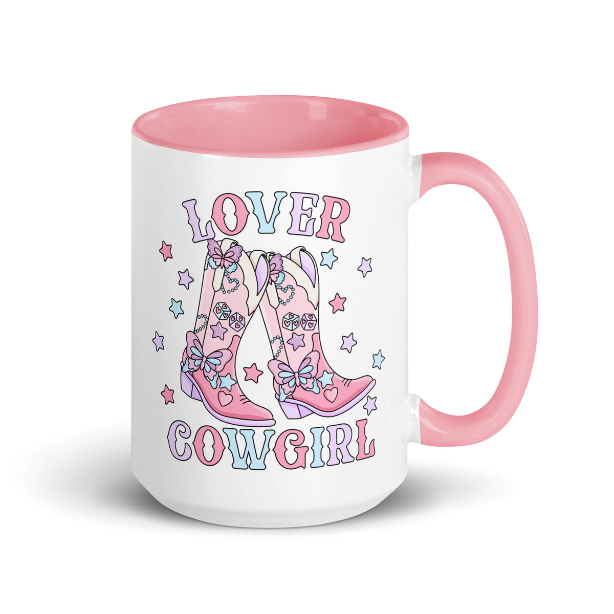 Lover Cowgirl Coquette Western Boot Accent Coffee Mug | Cute Country Gift for Her - Spinsterly Co