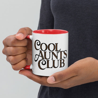 Cool Aunts Club Accent Coffee Mug | Funny Aunt Gift Red Interior Ceramic Mug - Spinsterly Co