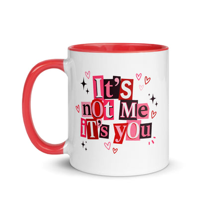 It's Not Me It's You Ransom Note Accent Coffee Mug | Funny Breakup Anti-Valentine Gift - Spinsterly Co