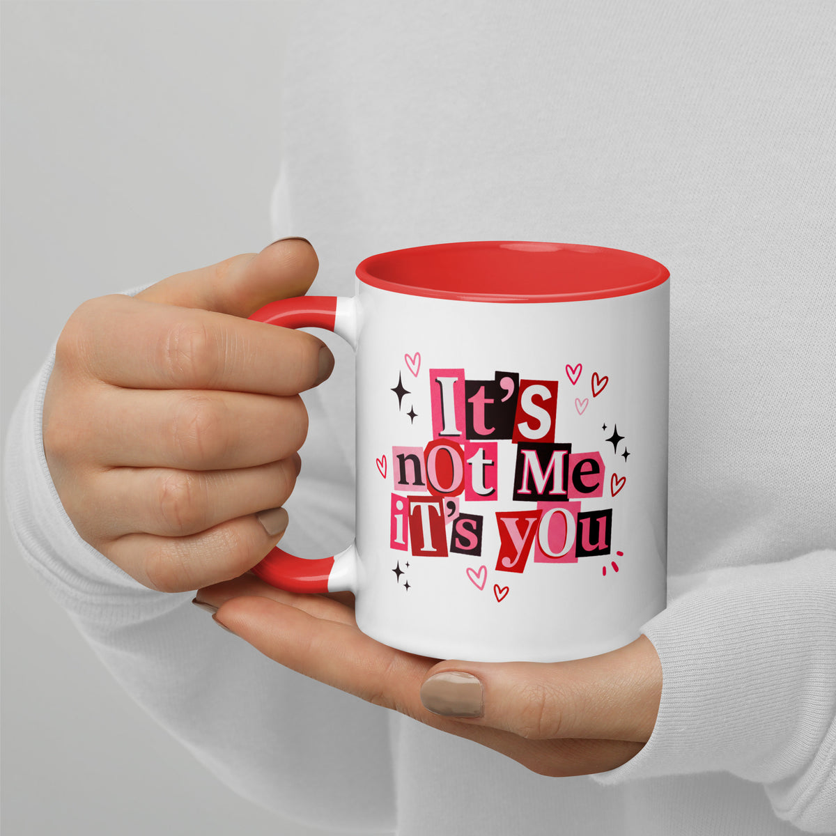 It's Not Me It's You Ransom Note Accent Coffee Mug | Funny Breakup Anti-Valentine Gift - Spinsterly Co