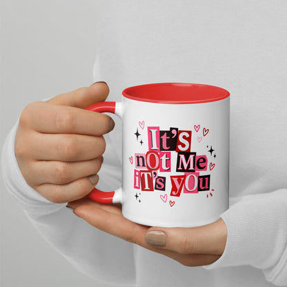 It's Not Me It's You Ransom Note Accent Coffee Mug | Funny Breakup Anti-Valentine Gift - Spinsterly Co