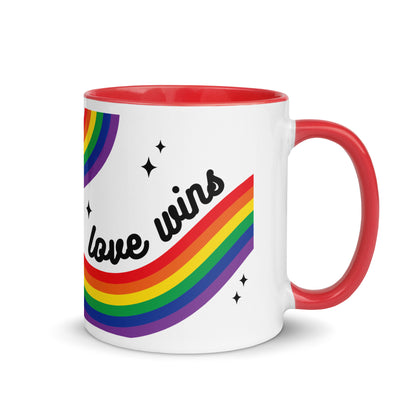 Love is Love Rainbow Pride Accent Coffee Mug | LGBTQIA+ Gift - Spinsterly Co