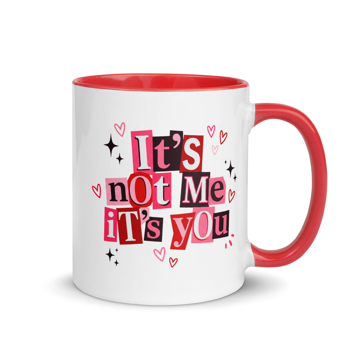 It's Not Me It's You Ransom Note Accent Coffee Mug | Funny Breakup Anti-Valentine Gift - Spinsterly Co