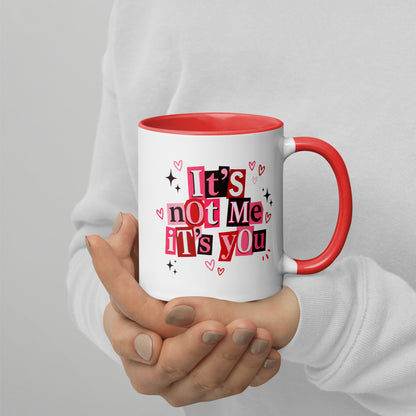 It's Not Me It's You Ransom Note Accent Coffee Mug | Funny Breakup Anti-Valentine Gift - Spinsterly Co