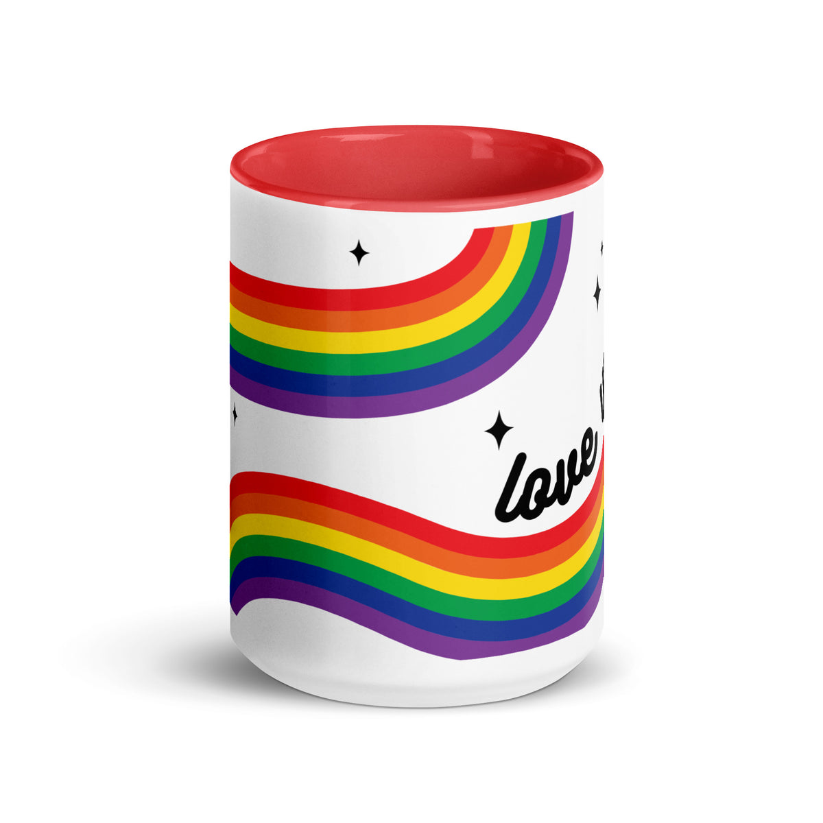Love is Love Rainbow Pride Accent Coffee Mug | LGBTQIA+ Gift - Spinsterly Co