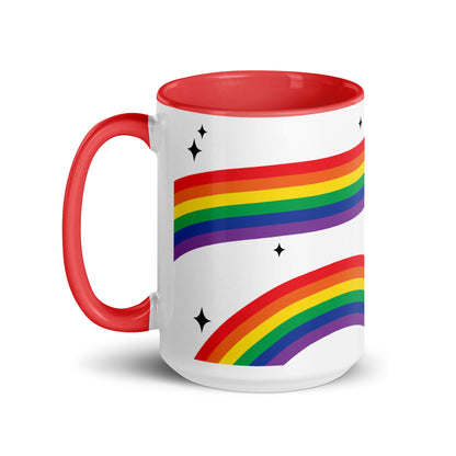 Love is Love Rainbow Pride Accent Coffee Mug | LGBTQIA+ Gift - Spinsterly Co