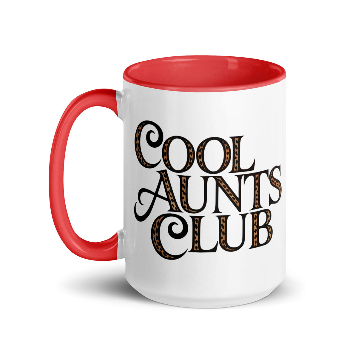 Cool Aunts Club Accent Coffee Mug | Funny Aunt Gift Red Interior Ceramic Mug - Spinsterly Co