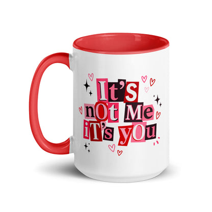 It's Not Me It's You Ransom Note Accent Coffee Mug | Funny Breakup Anti-Valentine Gift - Spinsterly Co
