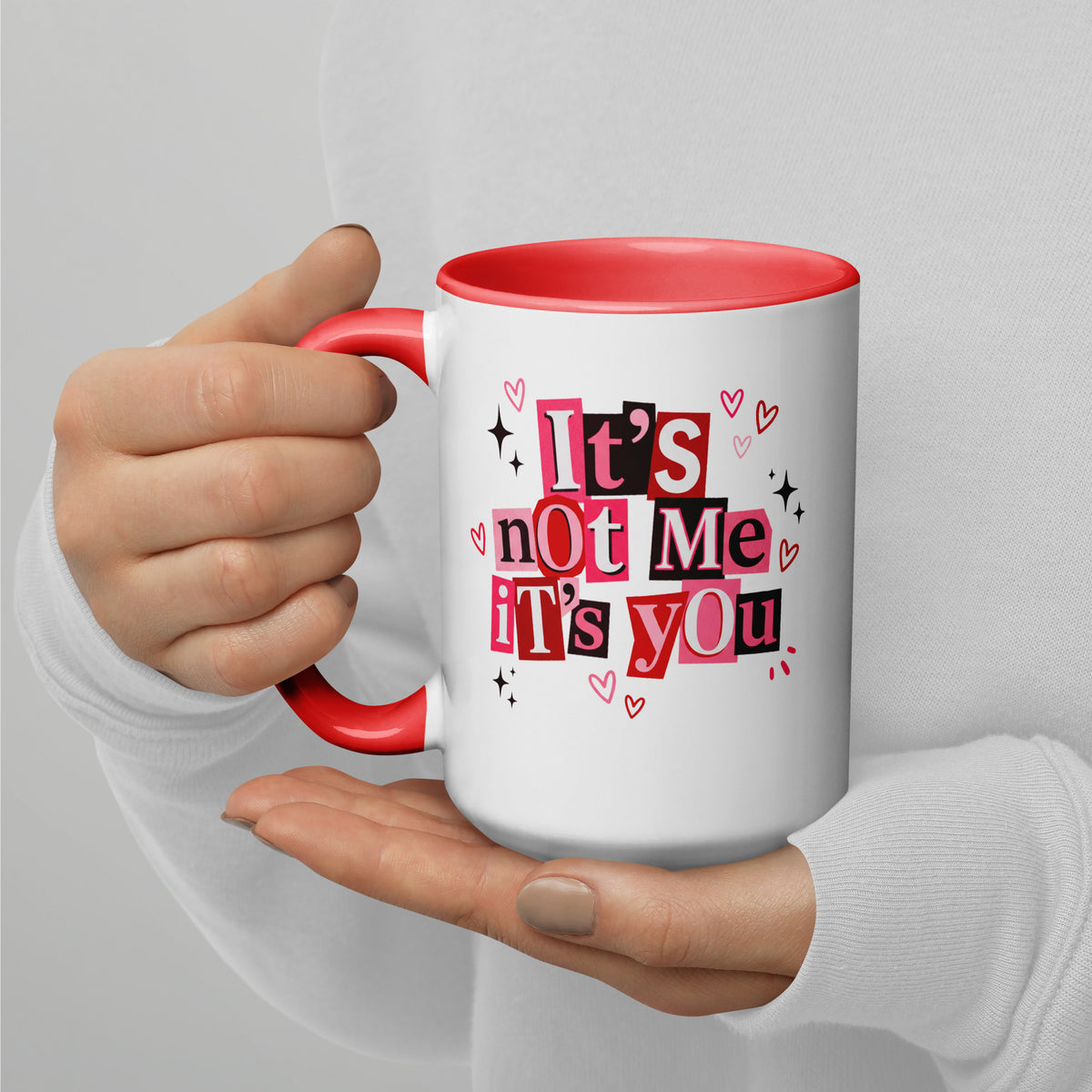 It's Not Me It's You Ransom Note Accent Coffee Mug | Funny Breakup Anti-Valentine Gift - Spinsterly Co