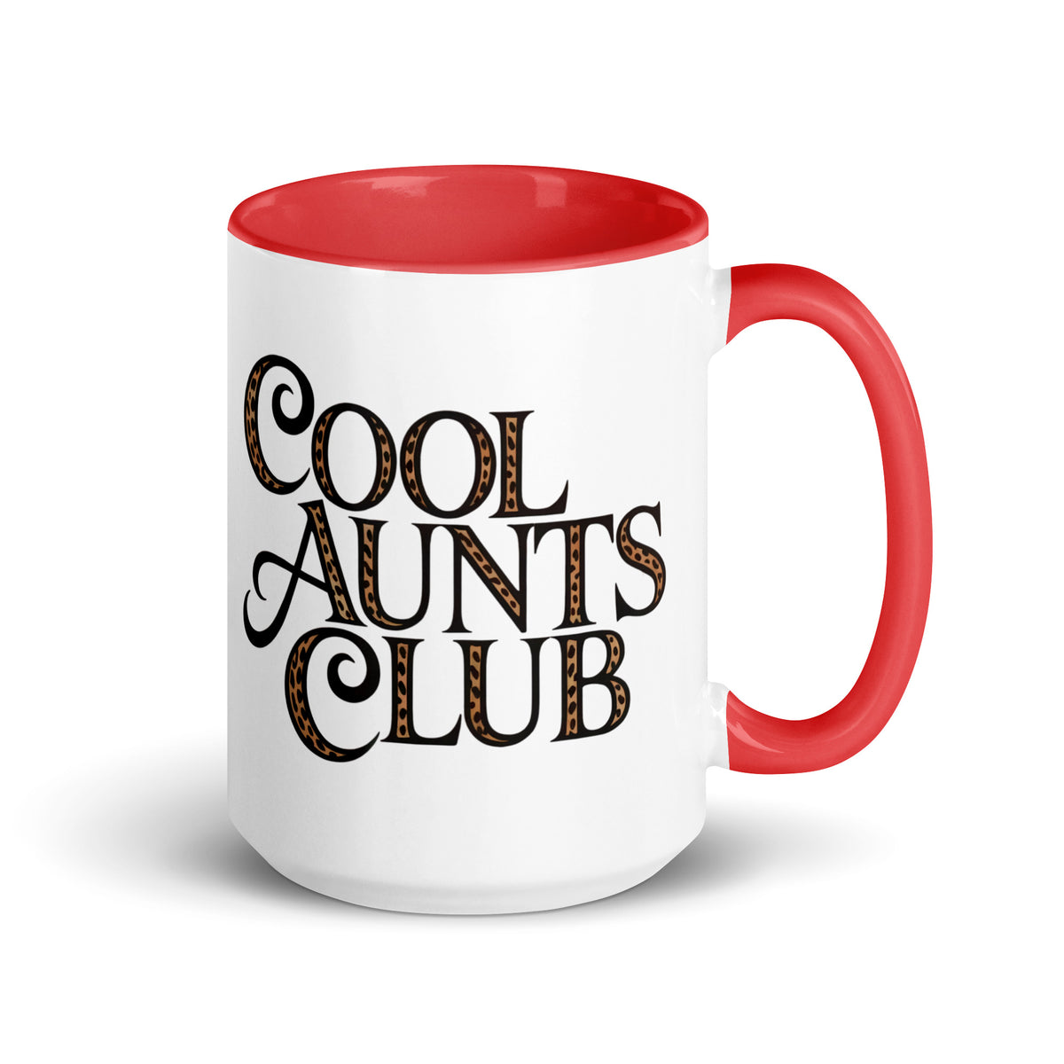 Cool Aunts Club Accent Coffee Mug | Funny Aunt Gift Red Interior Ceramic Mug - Spinsterly Co