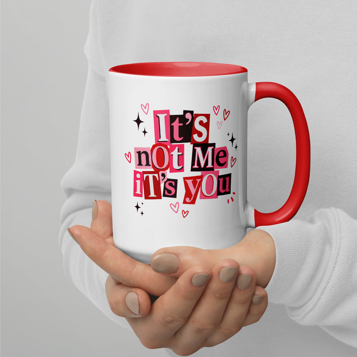 It's Not Me It's You Ransom Note Accent Coffee Mug | Funny Breakup Anti-Valentine Gift - Spinsterly Co