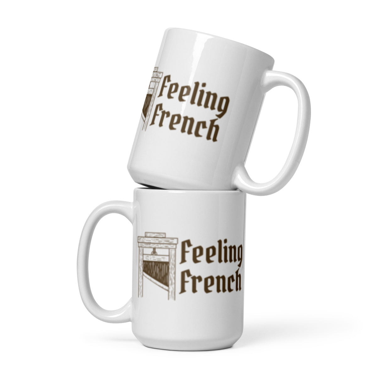 Feeling French Guillotine White Glossy Mug | Funny Dark Political History Gift - Spinsterly Co