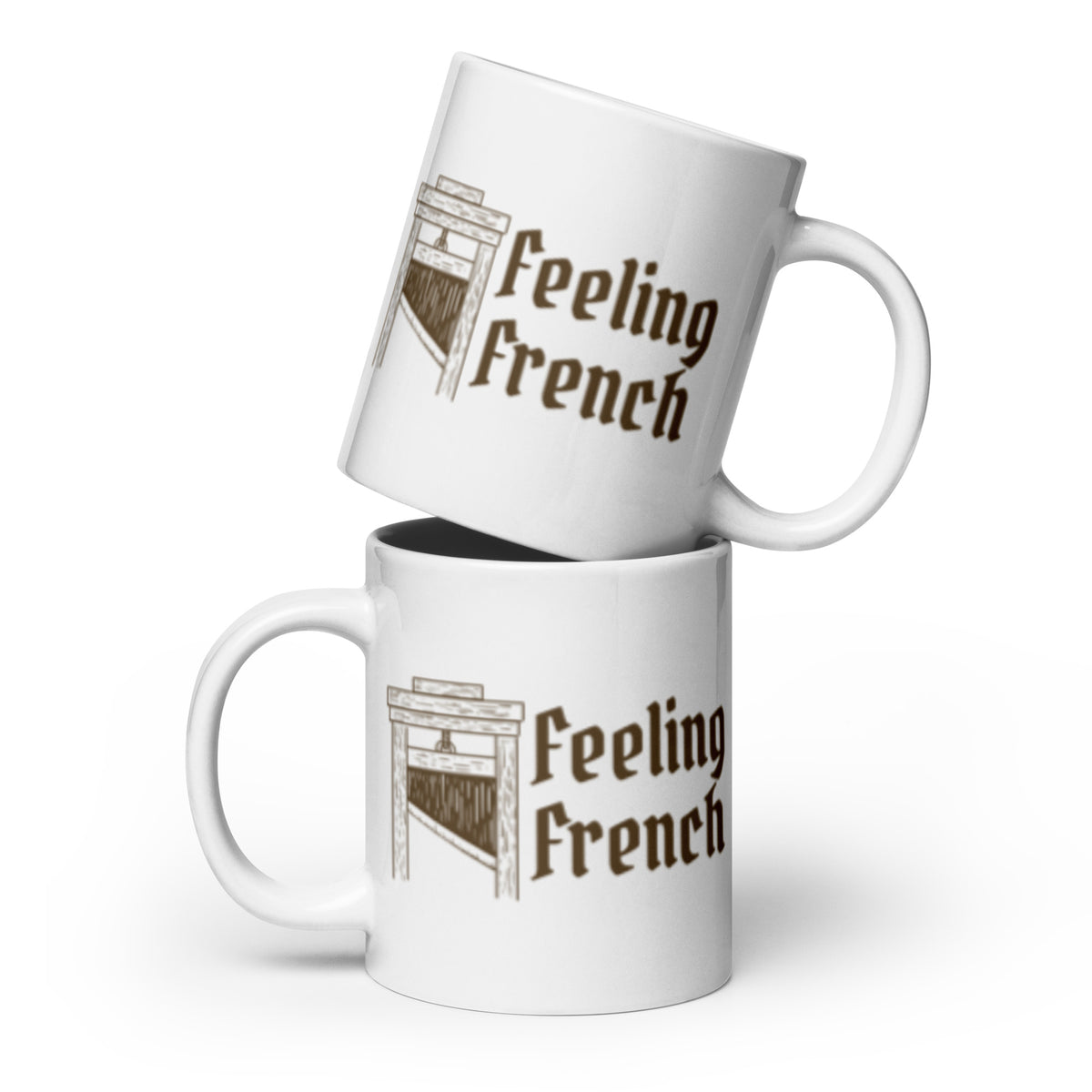 Feeling French Guillotine White Glossy Mug | Funny Dark Political History Gift - Spinsterly Co