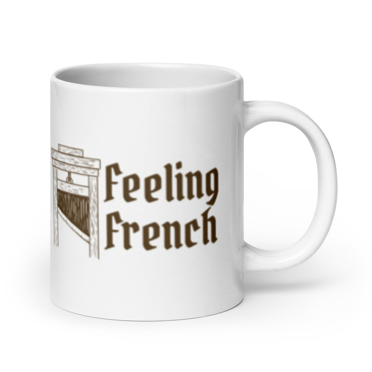Feeling French Guillotine White Glossy Mug | Funny Dark Political History Gift - Spinsterly Co